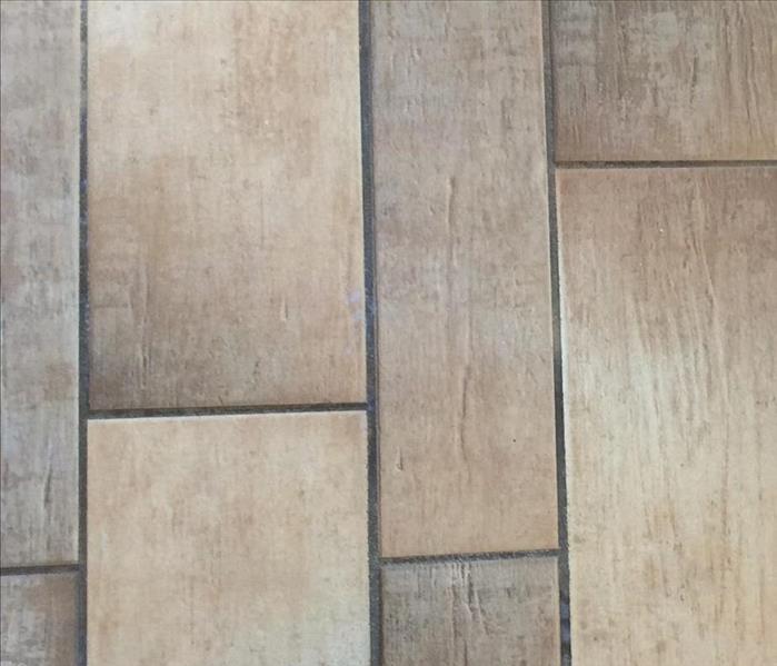 Dirty tile floor